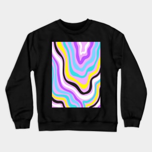 Retro 80s Trippy Liquid Swirls Crewneck Sweatshirt